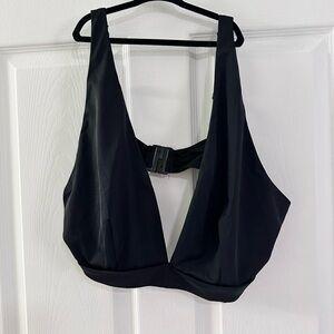 ASOS Black Bra with V-Neck and Wide Straps